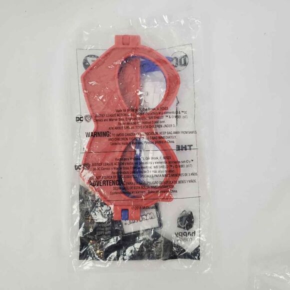 #7 Justice League Acton The Flash star girl mask, McDonald's happy meal toy NEW - Picture 2 of 3